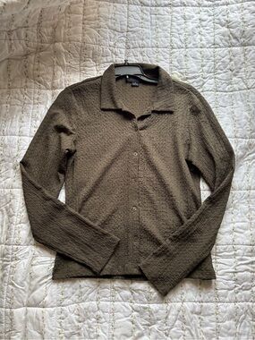 Women's Olive Green Button up